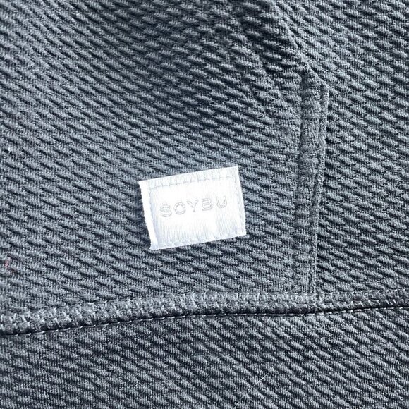 Soybu Textured Black Hoodie S Polyester/Spandex Womens Pullover NWT 3208 - Picture 5 of 10
